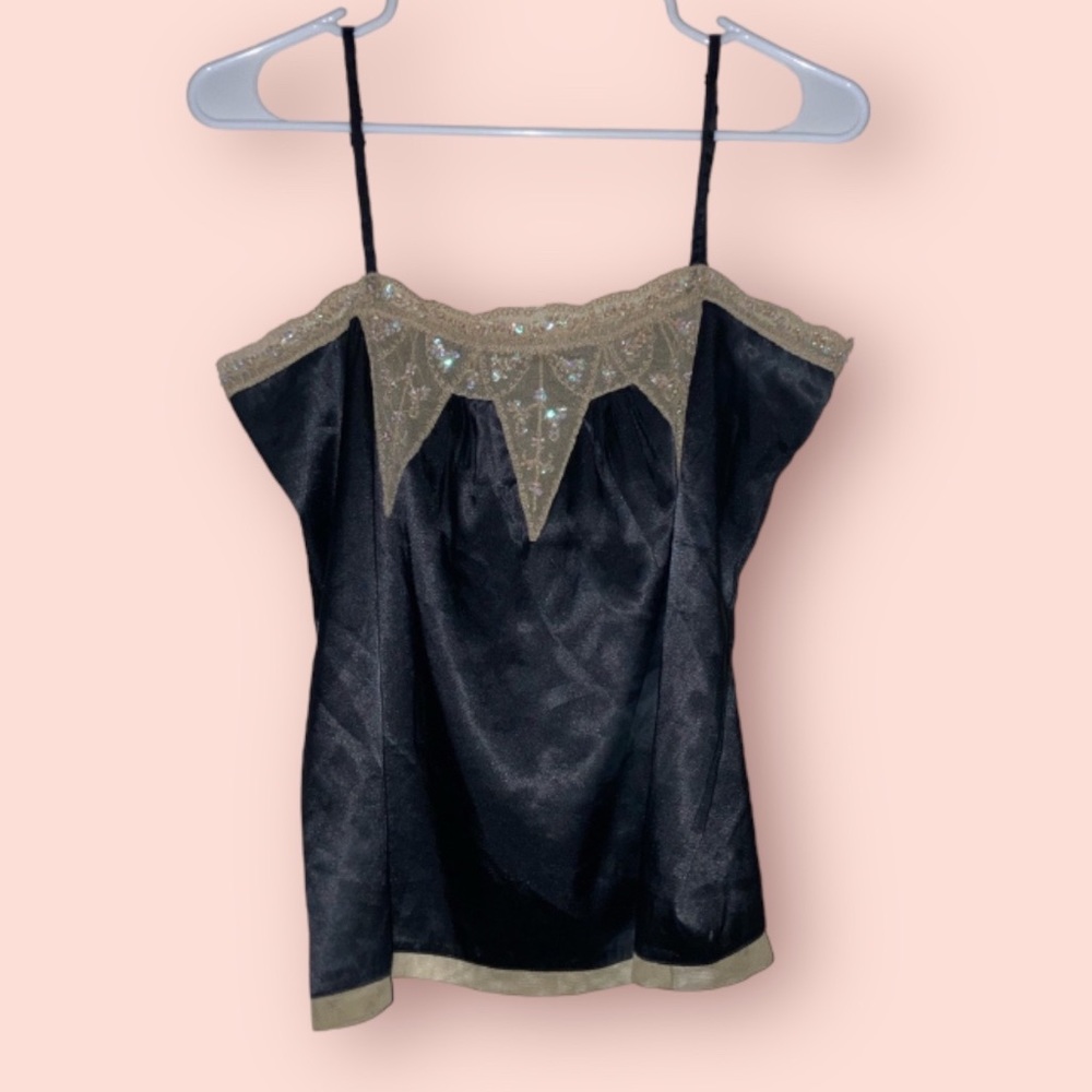 Black Beaded Tank Top